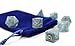 Polyhedral 7-Die Dice Set Blue Jade DND Dice for Dungeons and Dragons DND RPG MTG Table Games Dice