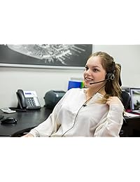Discover d712 Binaural con cable auriculares con micrófono para shoretel ip230, ip230g, IP530, ip565, ip565g, ip655, IP265, ip560 y 560 g teléfonos de computadora