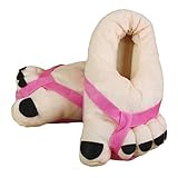 Eforstore Funny Winter Toe Big Feet Warm Soft Plush Slippers Novelty Gift Adult Shoes