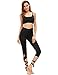 SweatyRocks Women Legging Cutout Tie Cuff Slim Yoga Pants Jogger Workout Tights Black Large