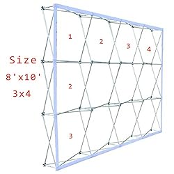 C B Signs L.E.D. Portable Backdrop Booth Frame