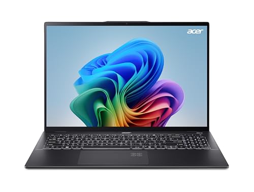 Acer Swift 16 AI OLED (SF16-51-57H6) Copilot+ PC, AI Laptop, 40 Tops, 16 Inch WQ2.8K OLED 120Hz Display, Intel Core Ultra 5 226V, 16GB RAM, 512GB SSD, Intel Arc Graphics 130V, Windows 11, QWERTZ