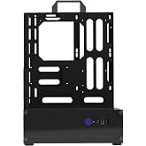 PC Test Bench ATX Case Open Frame Computer Case, Upgraded Version Portable Chassis Bracket, Zinc Coated Steel Cases Shell, Support Installation ITX/MATX/ATX Motherboards(Black)
