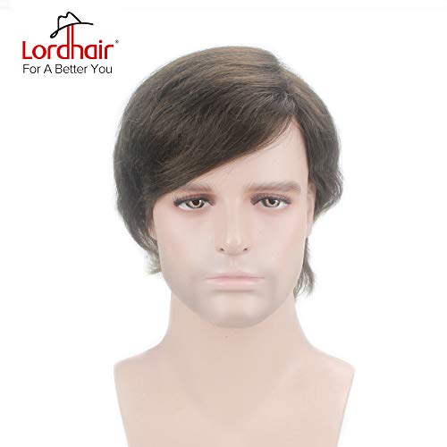 Lordhair Toupee With Human Hair Full French Lace Hairpieces And Freestyle Hairstyle Toupee For Men Color 3 (14 other colors available)