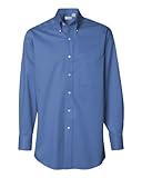 Van Heusen Men's Long Sleeve Easy Care Twill Dress Shirt, Cobalt, X-Large