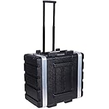 Crossrock Stackable Rack Case with wheels, Strong Molded with Heavy Duty Hardware, 19.25â€ Depth (CRA8606UW), 6U-Standard