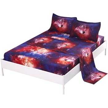 Amazon.com: SDIII 3PC Wolf Bed Sheets Microfiber Twin ...