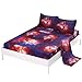 SDIII 3PC Wolf Bed Sheets Microfiber Twin Animal Bedding Sheet Sets with Flat Sheet, Fitted Sheet and Pillowcase