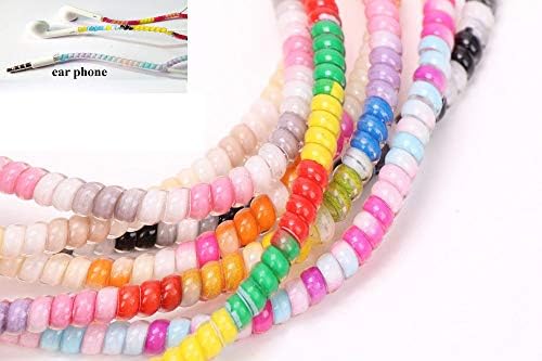 Smile Pick 4Pcs Solid Colorful Earphone Headphone TPU Spiral Cord Protector for iPhone Android, Length 1.1M (Multicolor)-Pack of 4