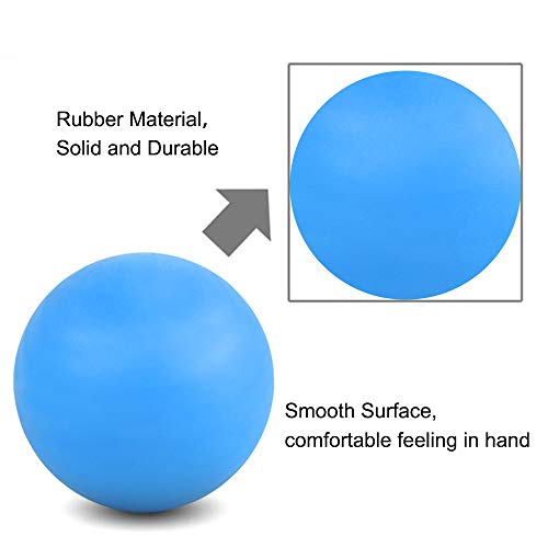 WOVTE 2 Pack Massage Lacrosse Balls for Sore Muscles, Shoulders, Neck, Back, Foot, Body, Deep Tissue, Myofascial Release, Trigger Point Therapy, Muscle Knots and Yoga Therapy (Blue Red)