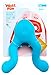 WEST PAW Zogoflex Tizzi Treat Dispensing Dog Toy – Interactive Play Toy for Dogs, Puppies – Floatable, High-Flying Dog Toys for Fetch, Catch, Tug of War, Recyclable, Dishwasher Safe, Large Aqua Blue