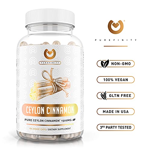 Purefinity Ceylon Cinnamon Capsules 1500mg Pure Cinnamon from Sri