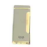 WO Ultra Thin Windproof Refillable Butane Gas Cigar Cigarette Lighter (Gray)