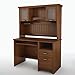 South Shore Computer Desk with 2 Drawers and Keyboard Tray, Sumptuous Cherry