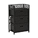 Household Essentials Hand-Woven Paper Rope 3-Drawer Chest, Black Stain