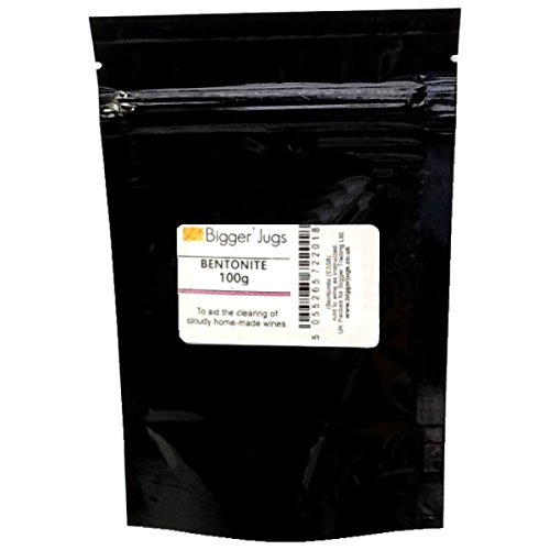 Bentonite - 100g Heavy Duty Resealable Pouch with Tamper Proof Seal - Fining Agent for Home Brew Beers & Wines