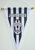 JUVENTUS FC BADGE LOGO FOOTBALL SOCCER TRIANGLE PENNANT BANNER
