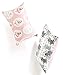 COSMOPLUS Kids Toddler Pillowcases-2 Pack Pillow Cover for Boys Girls Kids Bedding,Crown Princess/Pink Elephant