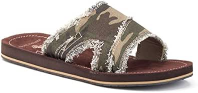 frayed canvas flip flops