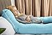 QUEEN ROSE Full Body Pregnancy Pillow, U-Shaped Maternity Pillow for Pregnant Women with Cotton Cover,Great for Anyone,Sky Blue