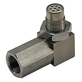 LEDAUT 90 Degree CEL Check Engine Light Bungs O2 Sensor Socket Real Mini Catalytic Converter Inside 201 Stainless Steel