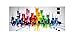 Santin Art-Colorful City-Modern Abstract Oil Painting Wall Art Decorations on Canvas Home Decor CitySpace Color City