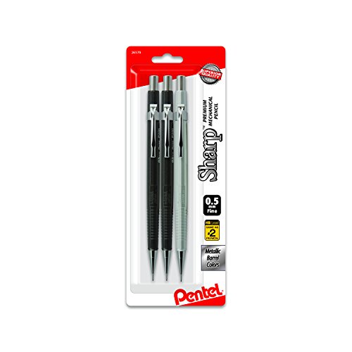 Portaminas 0.5mm Pentel.e-sharp Metallic Barrels Assorted Co