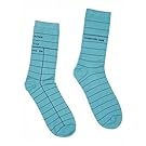 Out of Print Unisex Library Card Socks Small Blue