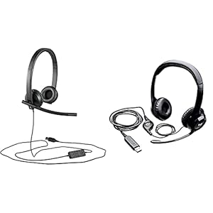 Logitech-H570e-Wired-Headset-Stereo-Headphones-with-Noise-Cancelling-Microphone-Black-H390-Wired-Headset-Stereo-Headphones-with-Noise-Cancelling-Microphone-USB-In-Line-Controls-Black Logitech Business H570E Stereo On Ear USB Headset, Black Retractable & Logitech H390 Headset, Black