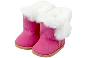 Sunportzida Doll Boots 18 Inch Doll Shoes 1 pairs Snow Boots Doll Decoration Accessories Fits 18'' American Dolls (Rose Red)