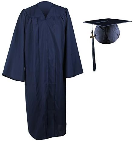 Unisex Adult's Matte Graduation Gown Cap Tassel Set 2019 for High School and College Ceremony
