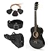 Left Handed Wood Guitar with Case and Accessories for Boys Girls Teens Beginner 38