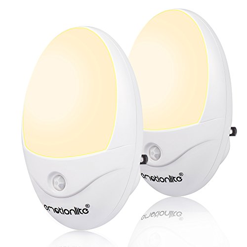 LED Motion Sensor Light, Emotionlite Plug in Motion Activated Night Light, Hallway, Bathroom, Stairs, Kitchen, Garage, Corridor, Bedroom, Warm White, 2 Pack