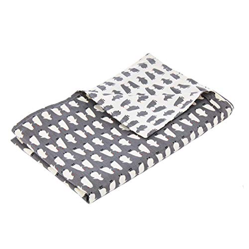 YnM Cotton Duvet Cover for Weighted Blankets (Penguin, 48''x72