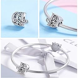 BETTY&SARAH 925 Sterling Silver Letter D Charms for
