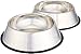 AmazonBasics Stainless Steel Pet Dog Water And Food Bowl, Set of 2 (11 x 3 Inches) primary