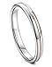 Tungary 2mm Womens Tungsten Carbide Rings Wedding Engagement Band Promise Domed Size 5.5