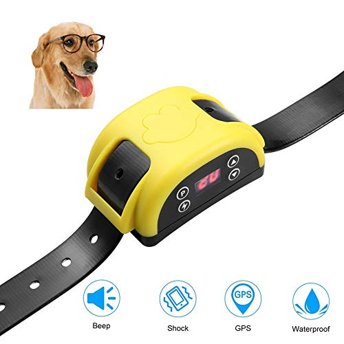 XFOX Wireless Dog Fence IP67 Waterproof Electric Pet Training Collar GPS E Containment System for Dog Adjustable 800 Meters Range Rechargeable Pet Boundary Container for Outdoor