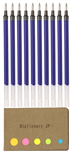 UMR-1-05 Refills for Signo Gel Ink Ballpoint Pen, UM-151 DX, 0.5mm, Blue Ink, 10-Pack, Sticky Notes Value Set