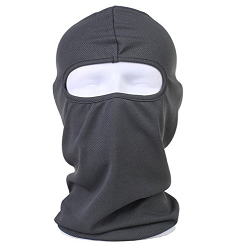 Zldoll Ski Face Mask Ultra Thin Windproof Motorcycle Cycling Balaclava Candy Color for Fishing Running Skiing Hiking (Grey)