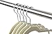 Finnhomy Sturdy 50 Pack Non-Slip Shirt and Dress Clothes Hangers Heavy Duty Slim-Line Velvet Hanger Beige with 10 Free Finger Clips