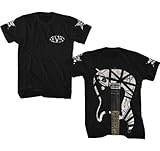 Van Halen Eddie White Stripe Guitar Slim Fit T-Shirt