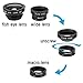Clemagic 3 in 1 Phone Lens Clip-On 180 Degree Supreme Fisheye + 0.67X Wide Angle+ 10X Macro Lens for iPhone 6/6 Plus, iPhone 5 5S 4 4S Samsung HTC BlackBerry