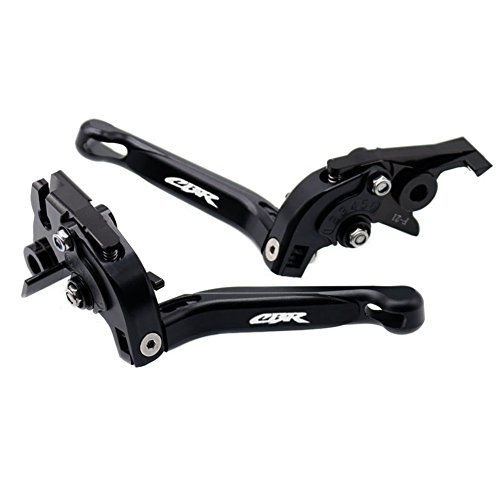 Black Folding Extendable Brake Clutch Levers For Honda CBR600RR 2007-2016 - Thumbnail 3