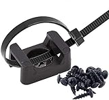 50 Pcs Black Cable Tie Base Saddle Type Mount Wire