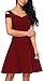(Runs Small) Skater Dresses for Teens, Sweetheart Cocktail Dress for Graduation (Burgundy, S)