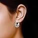 LeCalla Sterling Silver Jewelry Oxidized Polished Electroforming Puffy Filigree Bali Hoop Earrings for Women Teen