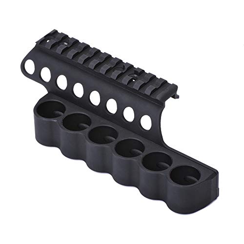 Mesa Tactical 6-Shell Side Saddle, 12 Gauge, SureShell Saddle with Rail, Fits Mossberg 500, 590, Black 93630, UPC :878405001485