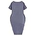 Soly Tech Women Casual Vintage Long Dress Loose Short Sleeve Dresses