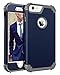 BENTOBEN iPhone 6S Plus Case, iPhone 6 Plus Case, 3 in 1 Heavy Duty Rugged Slim Hybrid Soft Silicone Bumper Hard PC Protective Phone Case for iPhone 6S Plus/iPhone 6 Plus (5.5 Inch) Navy Blue & Gray